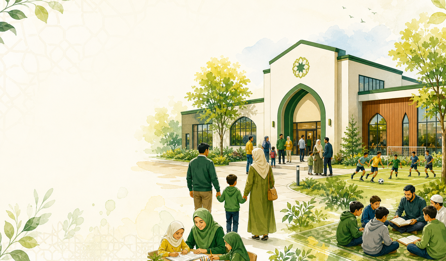 Illustration of a future Dar Ussalam community facility