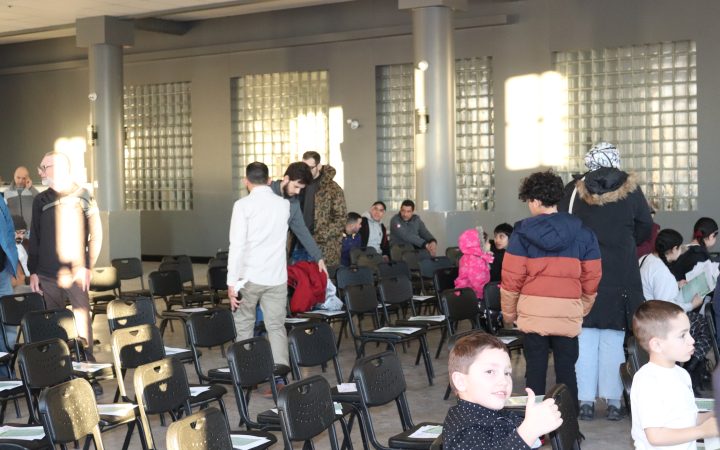 Community members gathering for the Dar Ussalam mosque launch